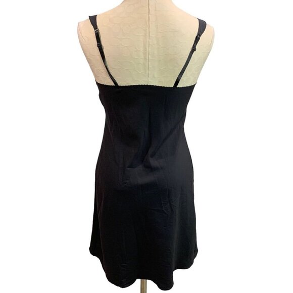 Size 38 (Large) Vanity Fair Women's Black Slip Vintage 1970s Slip Knee Length - Picture 5 of 8